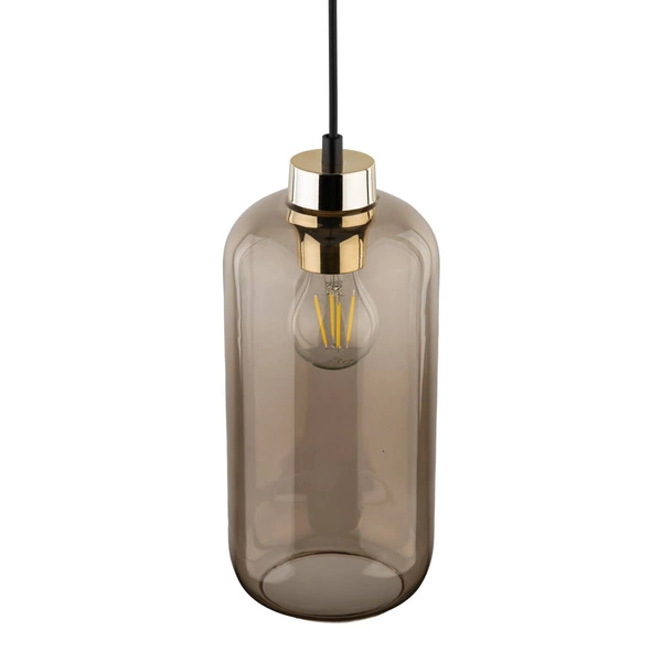 Nowoczesna lampa wisząca szklana MARCO GREEN E27 wys, 125cm | brązowy 3314