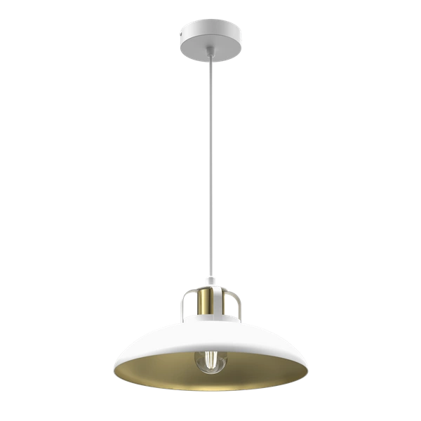 Lampa wisząca FELIX WHITE/GOLD 1xE27