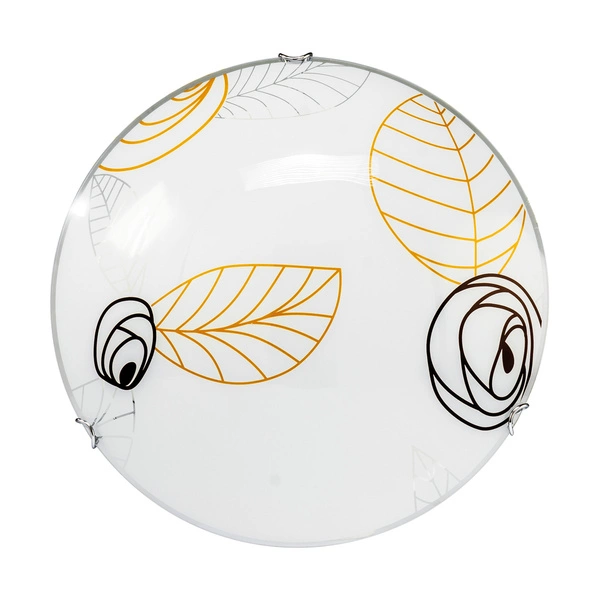 Lampa sufitowa Indiana w zestawie 1xLED Zintegrowany 2600lm 2700K 30W Chrom Metal/Biało-Brązowe Szkło 4455112