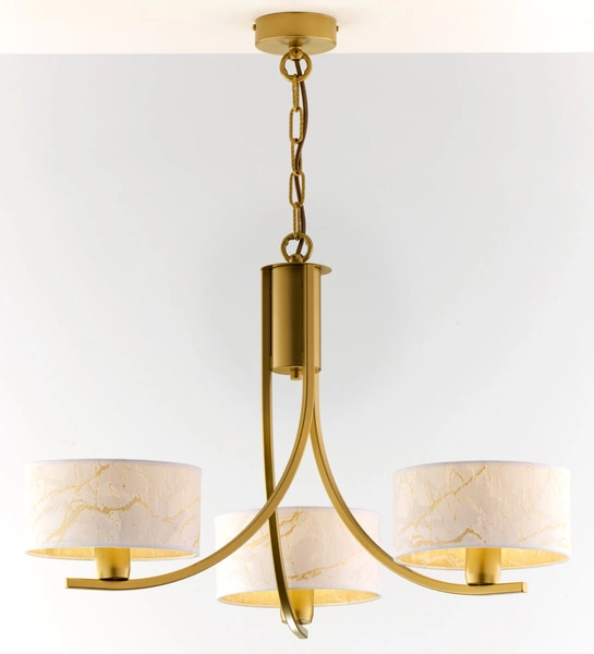 Klasyczny Żyrandol ARTHUR wys. 71cm 3xE27 15W IP20 | złoty połysk