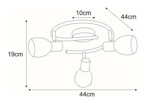 Lampa sufitowa K-8001/3G z serii EMBO
