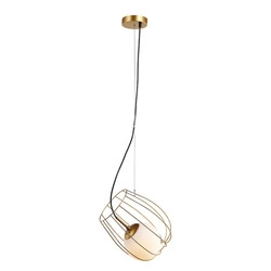 Lampa wisząca MELISA śr. 23cm E27 | złoty/biały