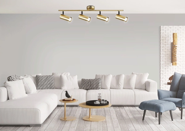 Lampa ścienna/sufitowa COLLY, 94-01740, mosiądz, 4x15W GU10