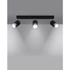 Lampa sufitowa (spot) NERO 3, SL.1066, czarny/chrom, 3x40W GU10