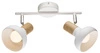 Lampa sufitowa/ścienna PUERTO listwa 92-62659 biała/drewno 2xE14