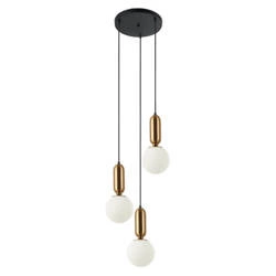 Lampa wisząca ALDEVA śr. 40cm 3xE27 | brąz antyczny