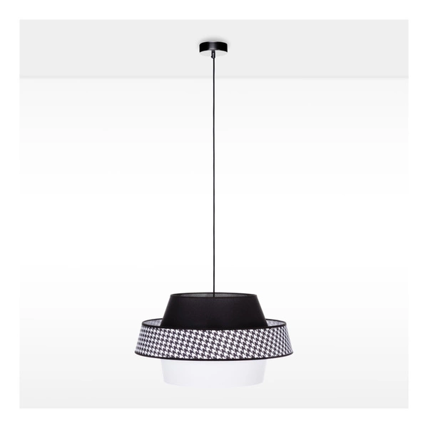 Preto Pepito Lampa Wisząca 1xE27 Max.60W Czarny/Czarny/Pepitka-Czarny-Biały 150079104