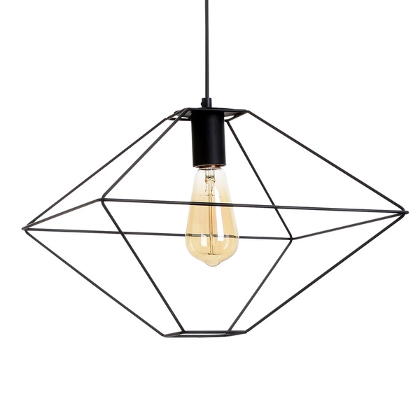 Lampa Wisząca Gaia 1xE27 Max.60W Czarny Metal/Czarny Kabel PCV 1840104