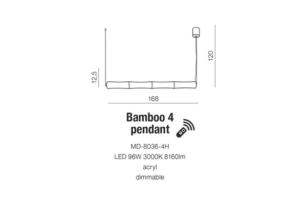 Azzardo BAMBOO 4 PENDANT 1902