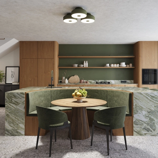 Plafon OMIQ zielony oliwkowy