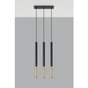 Lampa wisząca MOZAICA 3L  SL.0892 czarny/złoty 3xG9
