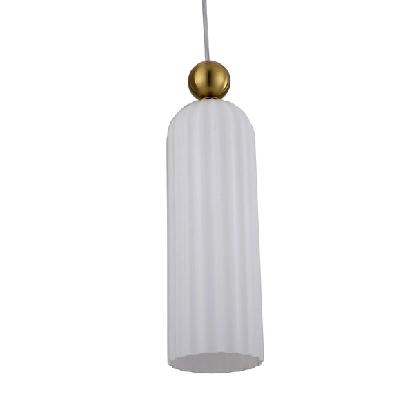 Lampa wisząca Piega 1, złoty/biały, 1x40W E14