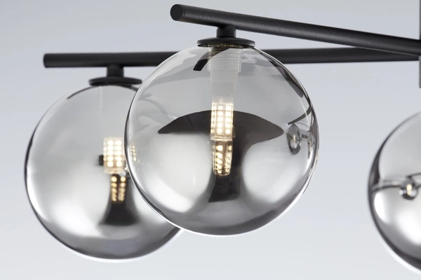 Nowoczesna Lampa sufitowa PRATO wys. 27cm 5xG9 14W IP20 | czarny