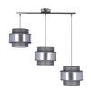 Lampa wisząca HARE, 33-18502, chrom/szary/srebrny, 3x60W E27