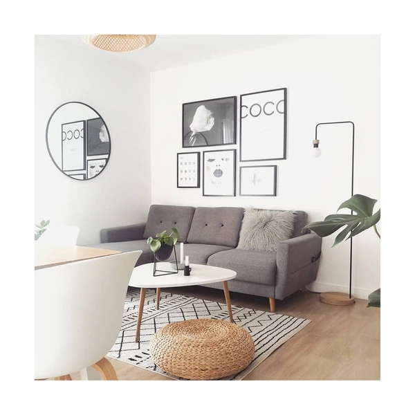 Lampa podłogowa Muriel 1xE27 maks. 60W Dąb olejowany/Czarny metal/Czarny kabel z tkaniny 7274974