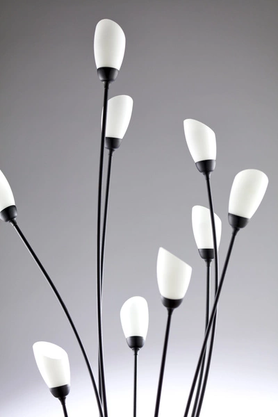 Klasyczna Lampa podłogowa GLORIOSA wys. 160cm 9xG9 14W IP20 | czarny mat