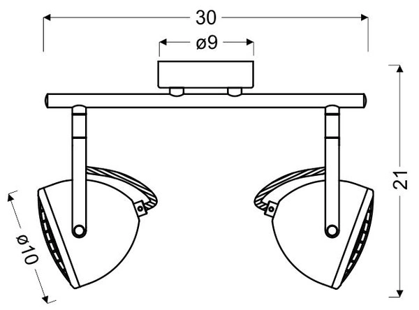 Lampa sufitowa PENT 92-68057 2xGU10 betonowy szary