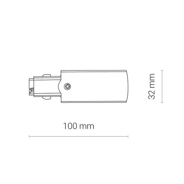 Końcówka zasilająca CTLS POWER END CAP LEFT WHITE (PE-L) 8232