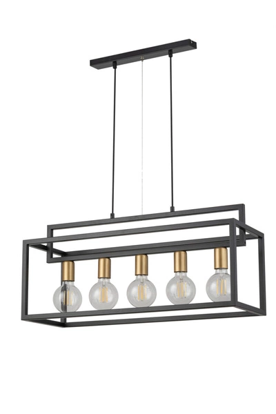 Lampa Sigma VIGO 5 czarny/złoty lampa wisząca 32443