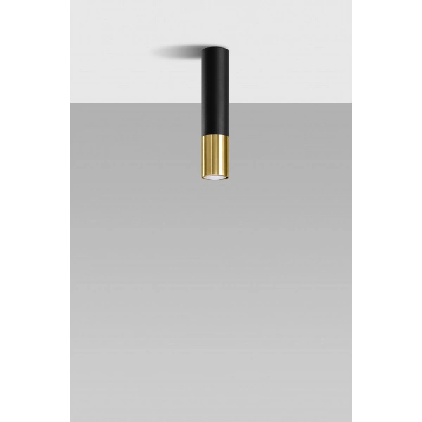 Plafon LOOPEZ SL.0951 czarny/złoty 1xGU10