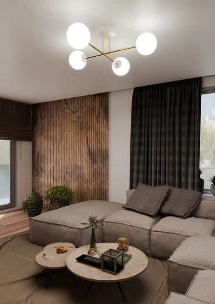 Lampa sufitowa Emibig MAGNUM 4 WH OPAL 1234/4