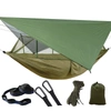 Hamak turystyczny z moskitierą 290x140 cm zielony