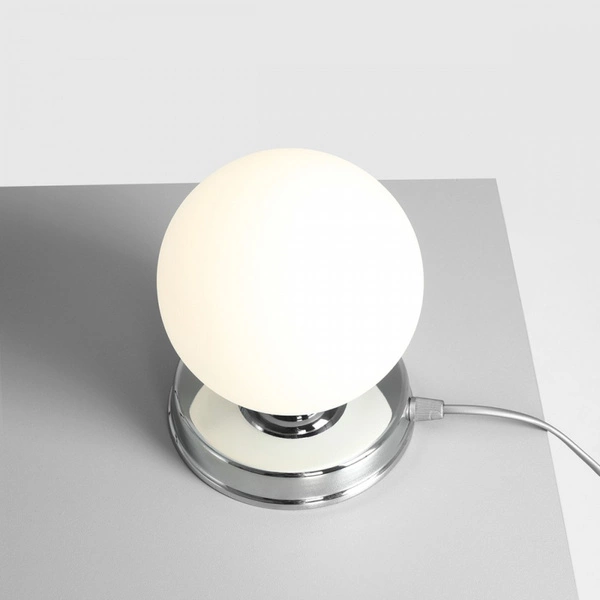 Aldex Lampka biurkowa BALL 1076B4_S, 14 cm, chrom/biały, 1x40W E14