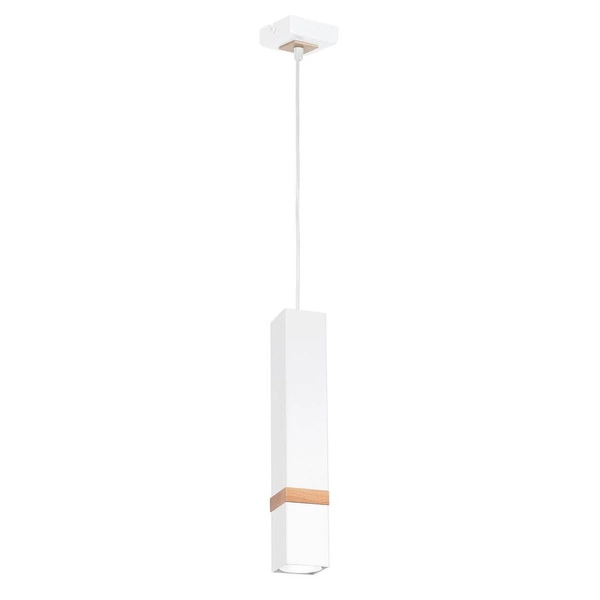 Lampa wisząca nowoczesna VIDAR I biały szer. 8cm