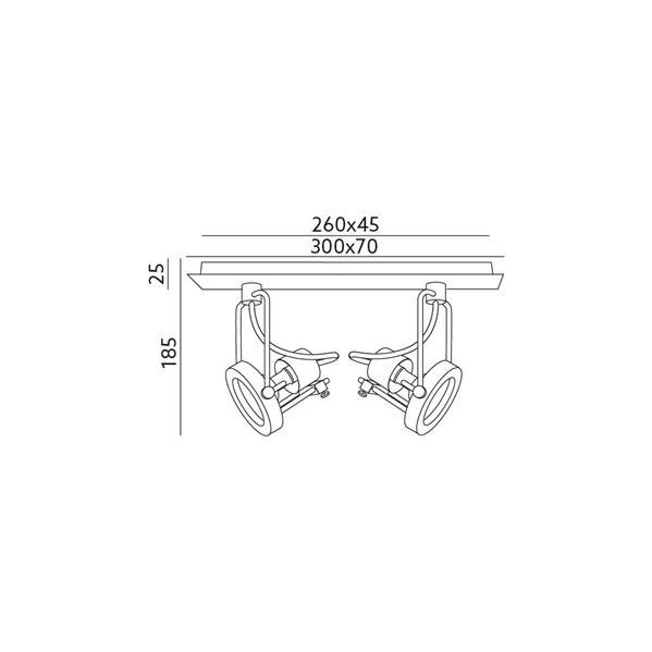 Natynkowy spot robot OPTIMUS 2 chrom