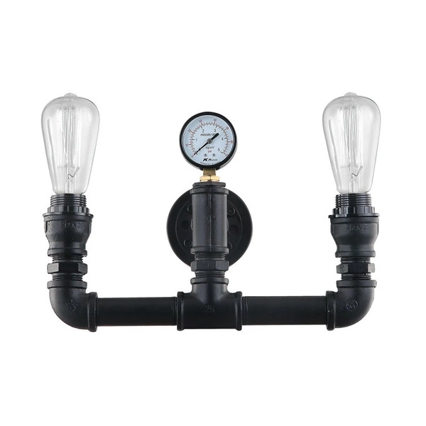 Kinkiet LOFT Pareto dł. 37cm 2xE14| czarny