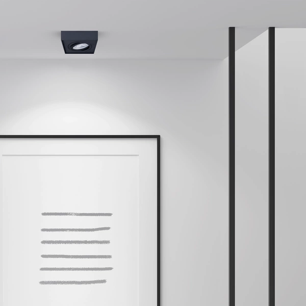 Oprawa wpuszczana Nusa Square, ML0046, czarna, 1x8W GU10