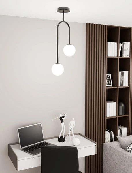 Lampa sufitowa Emibig ATRIA 2 BL OPAL 1383/2