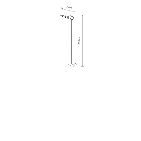 Lampa stojąca PATHWAY LED wysokość 118cm 9420
