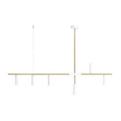 Aldex Lampa wisząca TREVO 6, 1097K40, biały/mosiądz, 6x35 GU10