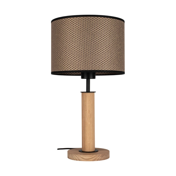 Benita Black Lampa Stołowa 1xE27 Max. 40W Dąb Olejowany/Czarny/Brązowy-Czarny-Złoty 7017400711551