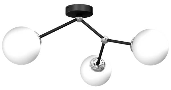 Lampa sufitowa JOY BLACK 3xE14