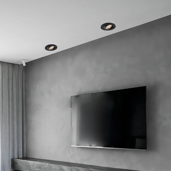 Oprawa wpuszczana ruchoma LAGOS, czarna, 1x50W GU10