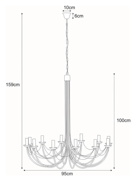Żyrandol K-3522 z serii PERSEO