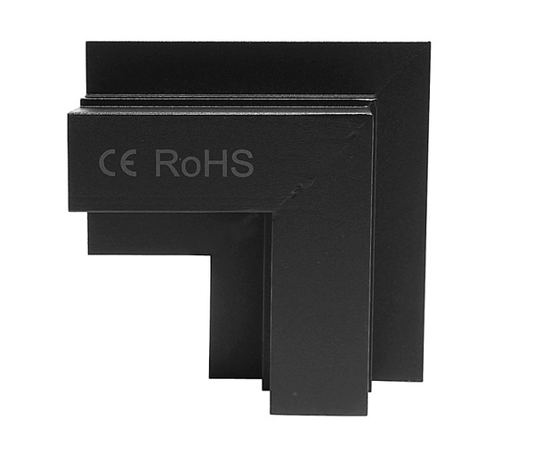 Łącznik kątowy do szyn magnetycznych podtynkowych 12mm 48V | czarny