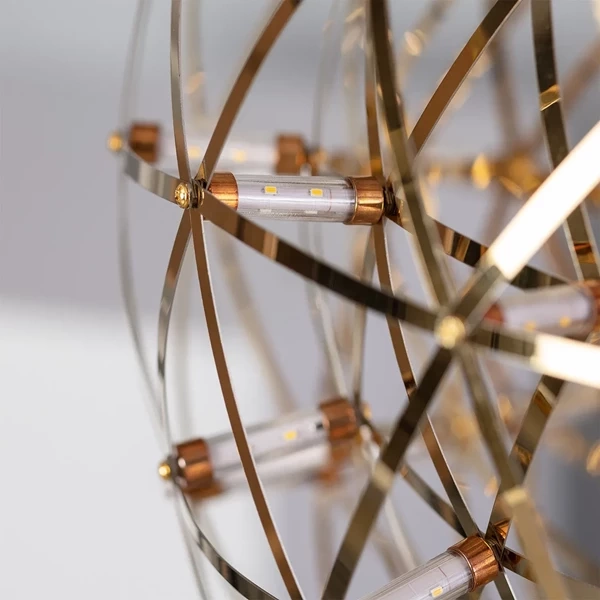 Lampa Wisząca Złota LED 35W Abruzzo Sofia Barwa Ciepła 50cm