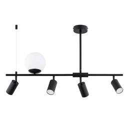Lampa sufitowa ALFA NESKA CZARNA 4xGU10 & 1xE14 88cm | 63346