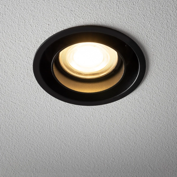 Regulowana lampa podtynkowa MONO SLIDE śr. 8,3cm GU10 | czarny 10799