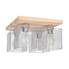 Lampa sufitowa Norman Wood 4xE27 Max.25W Dąb olejowany/Chromowany metal 8175474