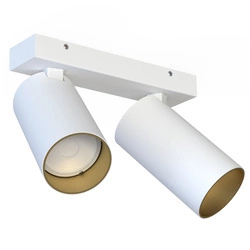 Reflektor sufitowy natynkowy MONO II WHITE GOLD szer. 20cm 2xGU10 | biały/złoty 7774