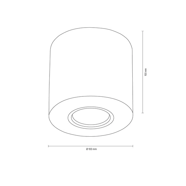 Wooddream Round Lampa Sufitowa 1xGU10 Max.6W Dąb Olejowany 2066174