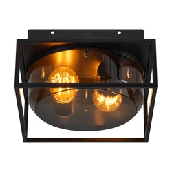 Lampa sufitowa GRIFFIN E27 15W Aluminium | Przydymiony