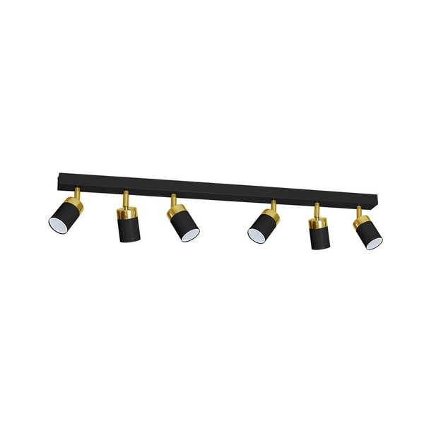 Lampa sufitowa JOKER, MLP6126, czarny/złoty, 6x8W GU10