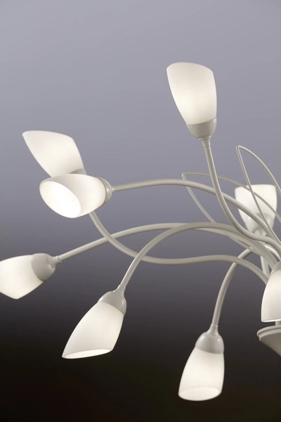 Klasyczny Żyrandol GLORIOSA wys. 165cm 15xG9 14W IP20 | piaskowo-szary