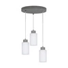 Karla Lampa Wisząca 3xE27 Max.60W Szary/Transparentny/Biały Mat 9160336R