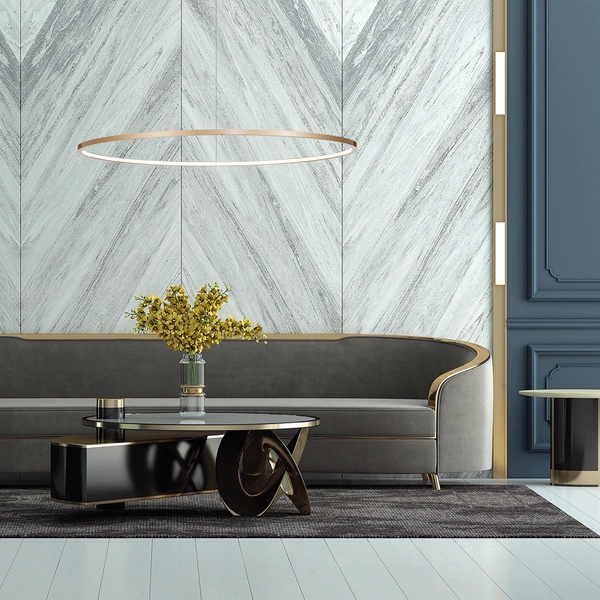 Lampa wisząca SATURNO, złota, 57W LED, barwa neutralna 4000K, ML8863